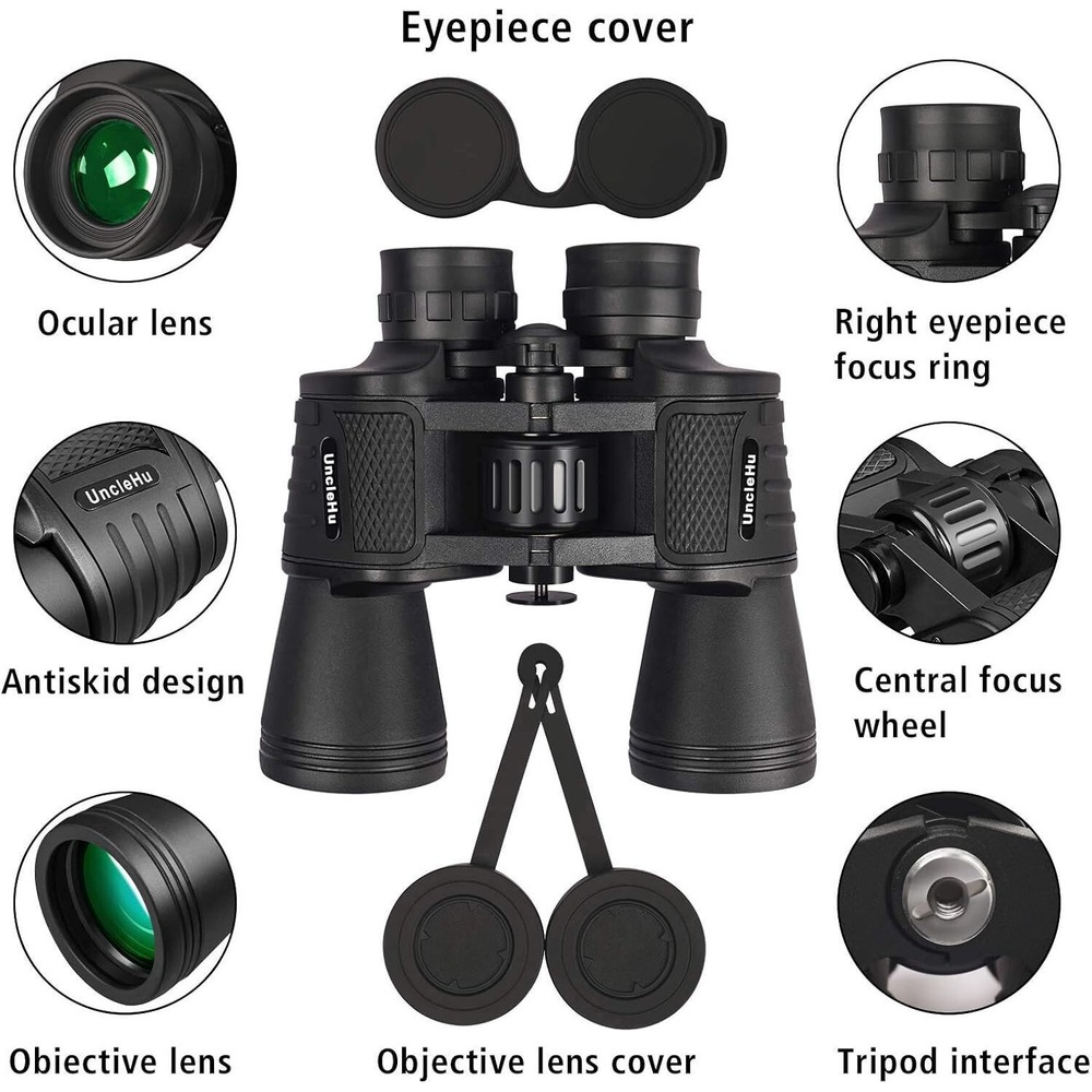 UncleHu 20x50 High‎ Power Binoculars for Adults with Low Light Night Vision - Picture 2 of 3